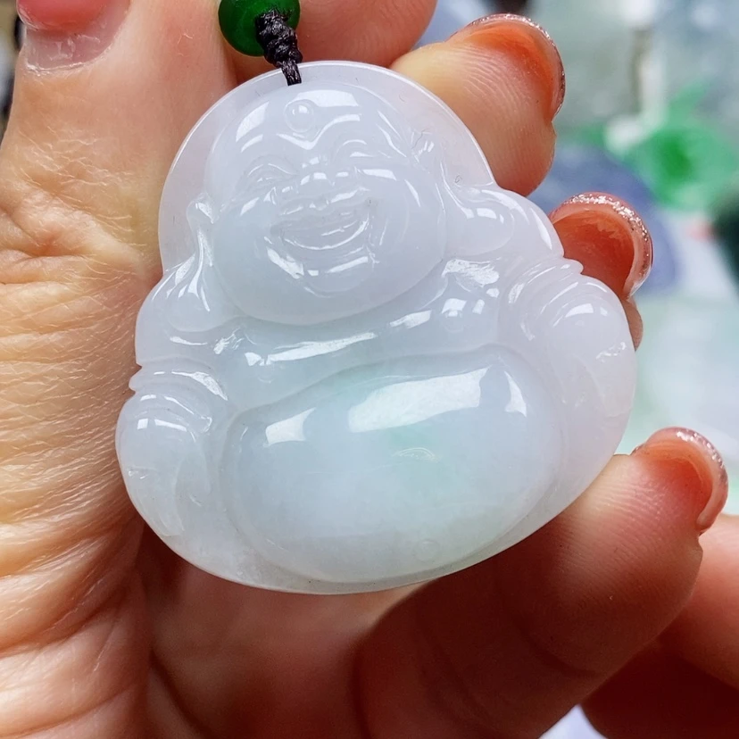 【闪购商品】翡翠颈饰未镶嵌天然翡翠A货两面佛公