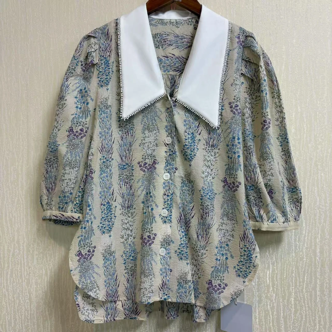 【禾】夏季新款百搭花色衬衫【23012226】