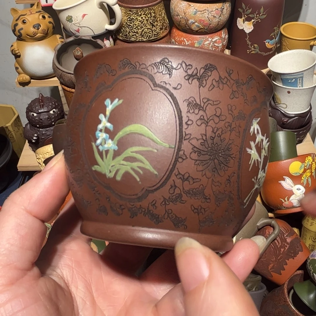 紫砂茶杯宜兴紫砂主人杯