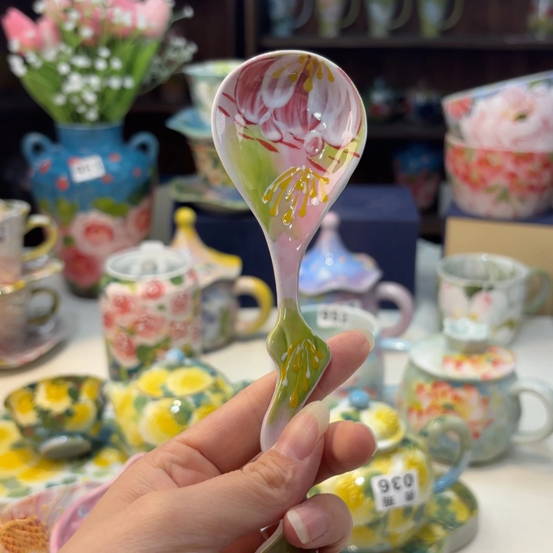 瓷片景德镇手绘高温釉下彩陶瓷茶具