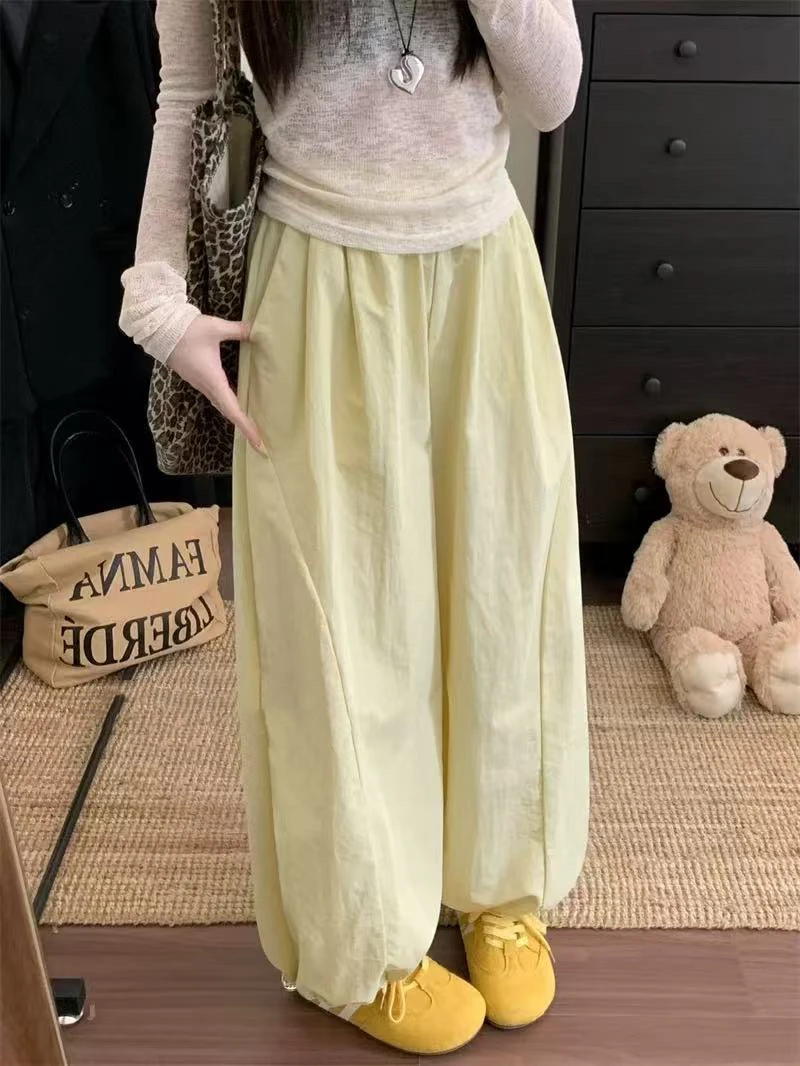 85123 爬山必备～休闲阔腿束脚两穿休闲裤（M裤长96左右）