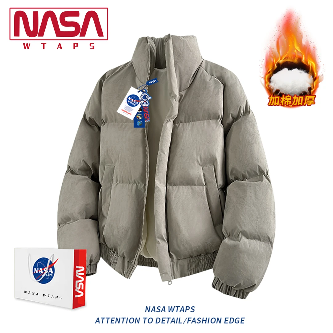 NASA WTAPS美式立领面包服男款冬季加厚保暖棉衣宽松潮牌棉服外套