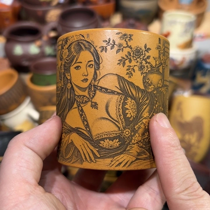 紫砂茶杯宜兴紫砂主人杯