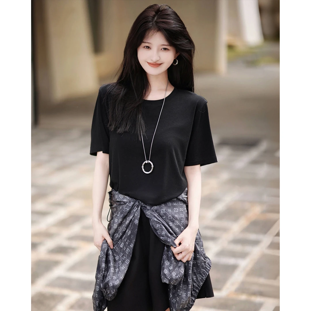 【赵大喜】现货！本白T恤 | 髙克重真.丝/醋.酸/莱赛尔天.丝 好舒服