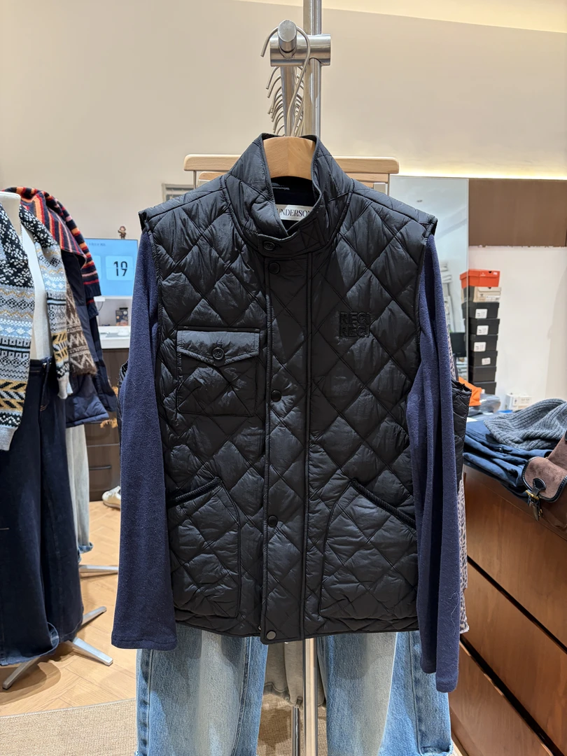 高品立领绗缝棉马甲