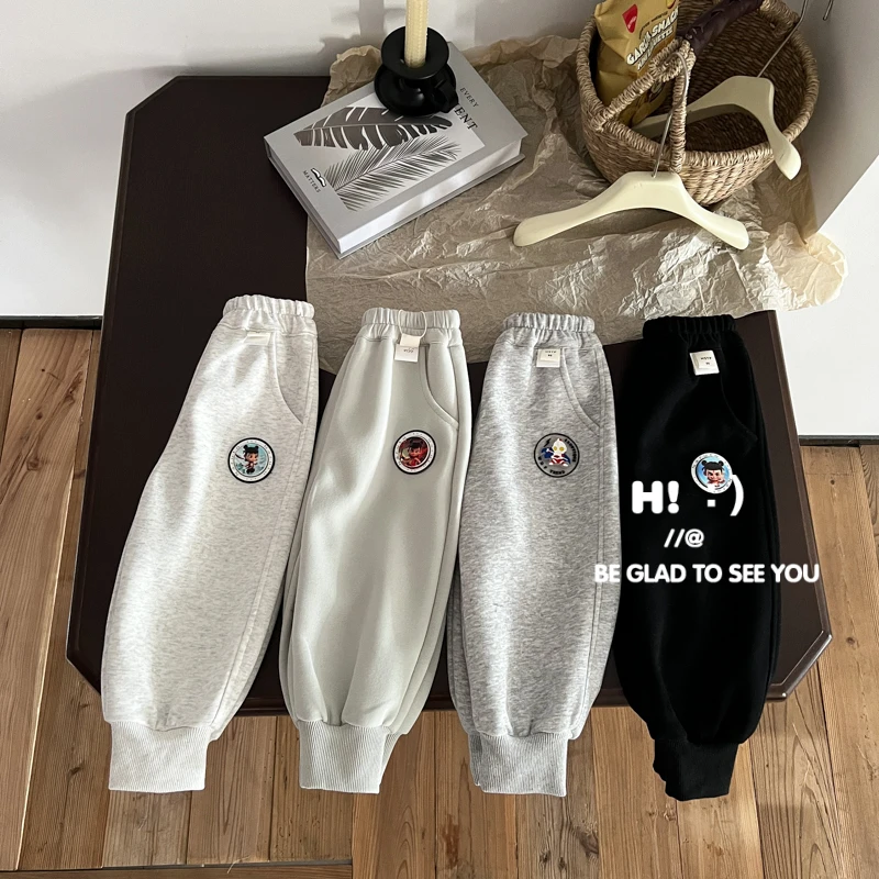 现货【亮灯】郝叔童品春季新款网红洋气男童针织长裤2025时尚HI5133