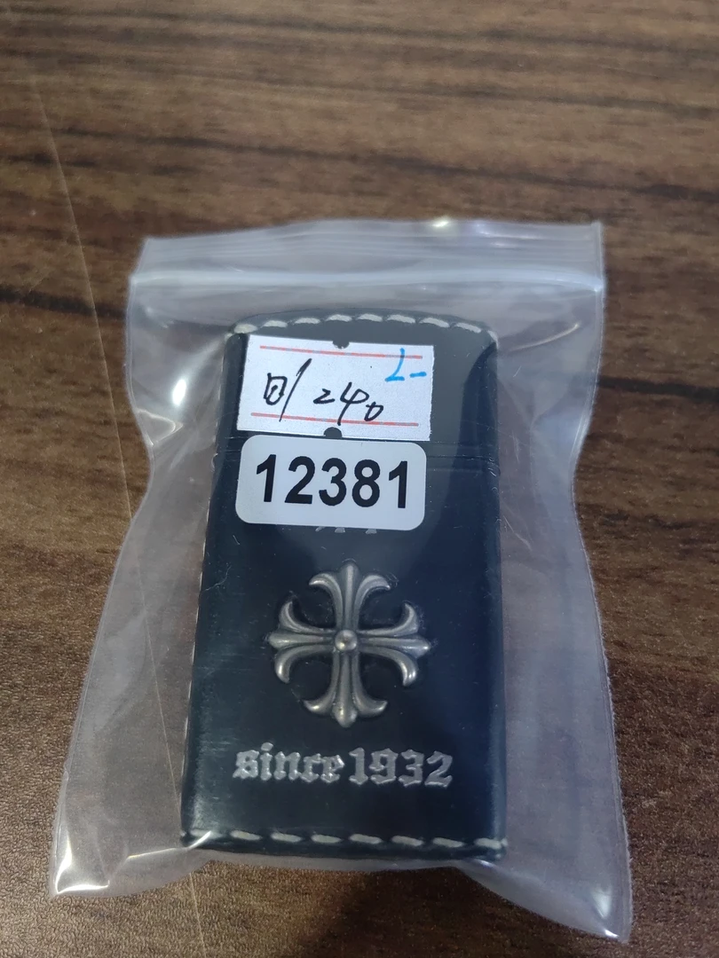 Zippo打火机回血纤巧皮机贴章克罗心-12381