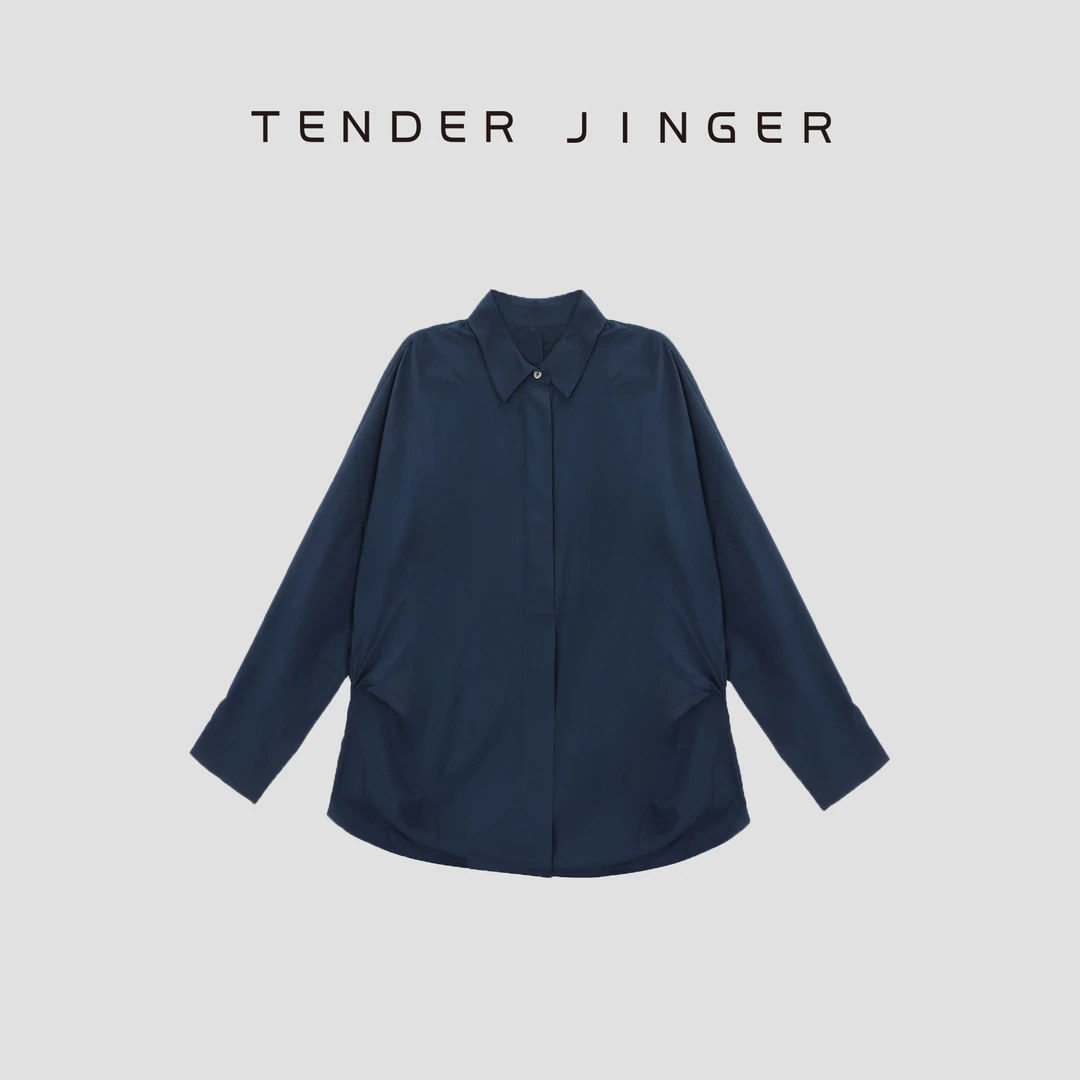 Tender Jinger【黑标】阔版蝙蝠衬衣T53ERF41275