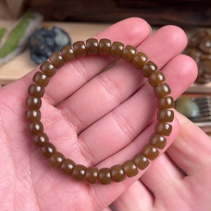 心***境和田玉未镶嵌手链