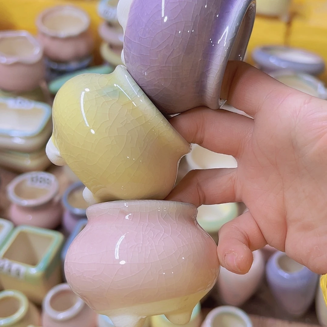 红陶陶瓷花盆满12包邮