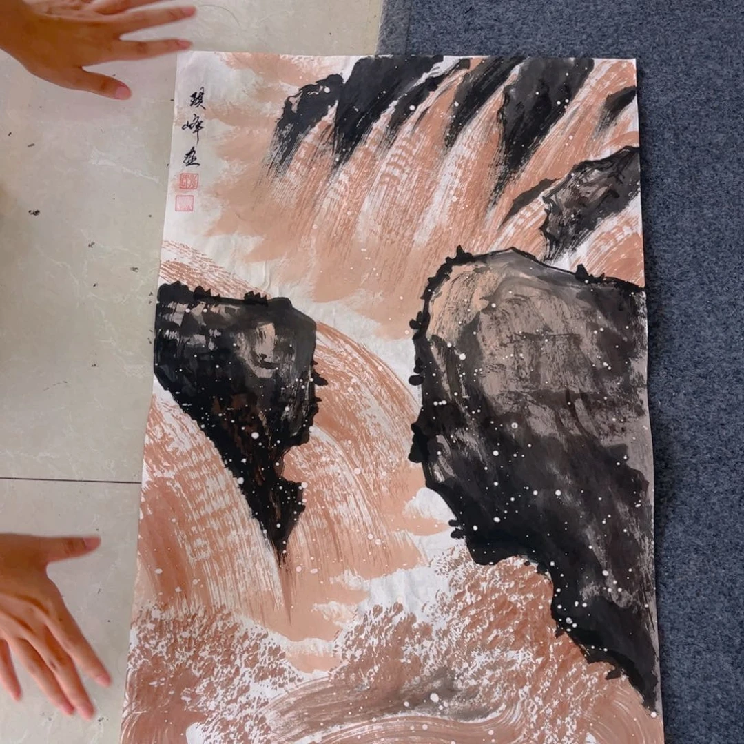 国画象山画航精品手绘