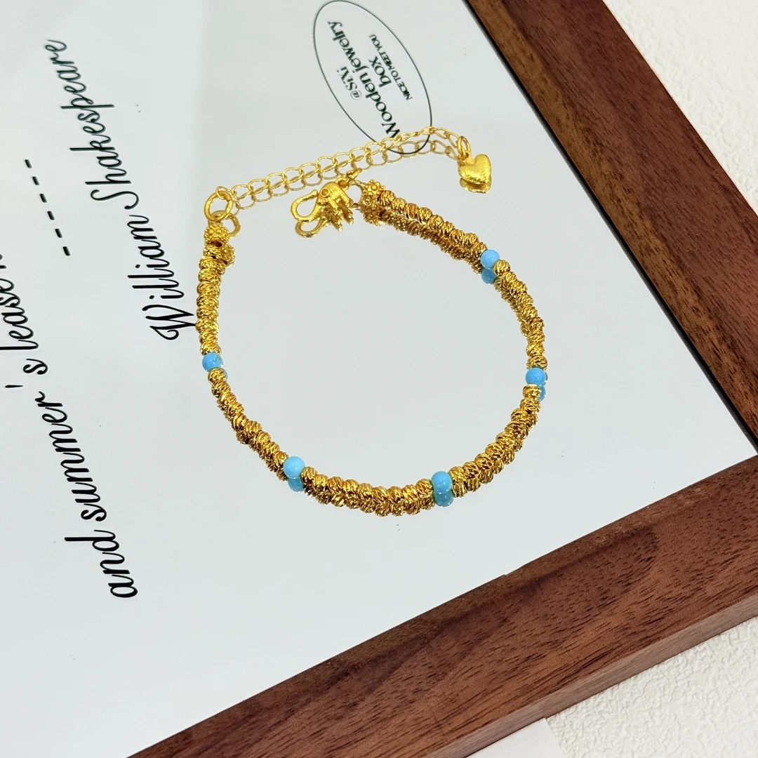 铜合金手链 SL-06金店同款猫眼蹦迪珠小众精致百搭手链