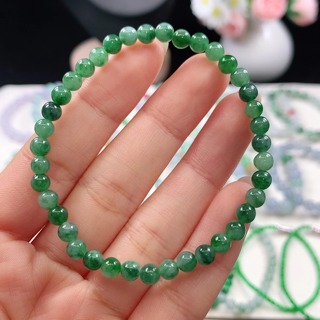 翡翠未镶嵌手链4.9mm