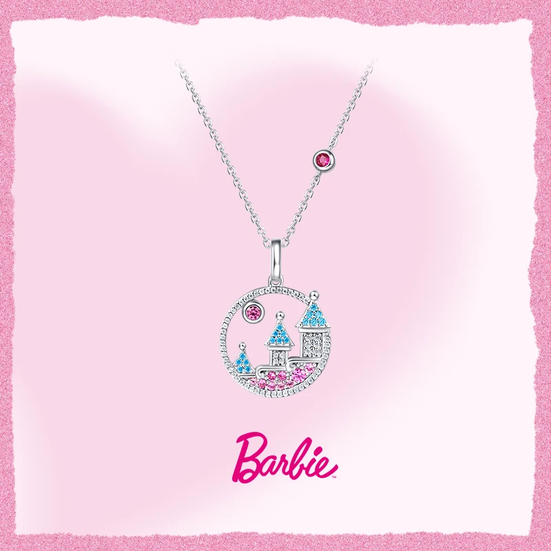 坠链均925银锆石 Barbie【官方正品】公主城堡系列项链百搭甜美高级
