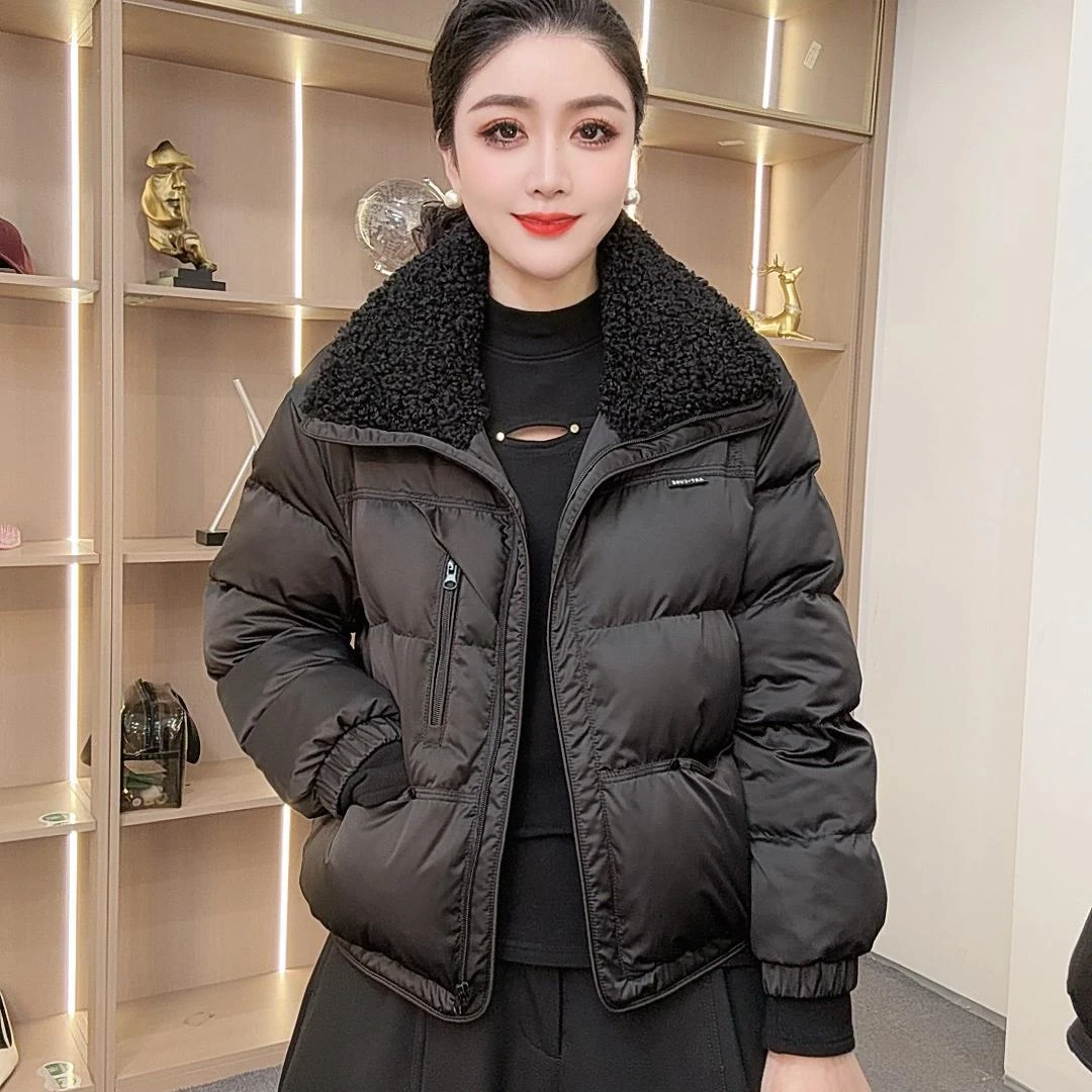 【众帆女装3】厚款常规女宽松型女款小个子休闲冬季保暖棉服外套