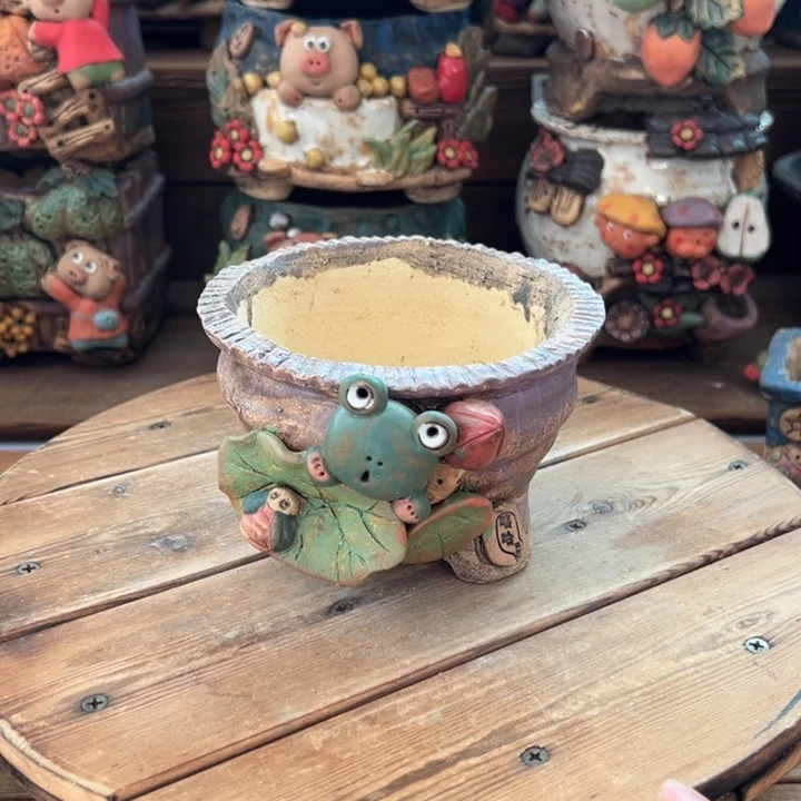 嘻哈多肉花盆百搭