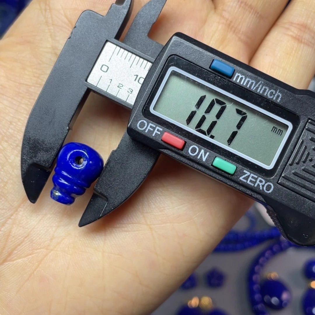 青金石未镶嵌10mm三通配饰