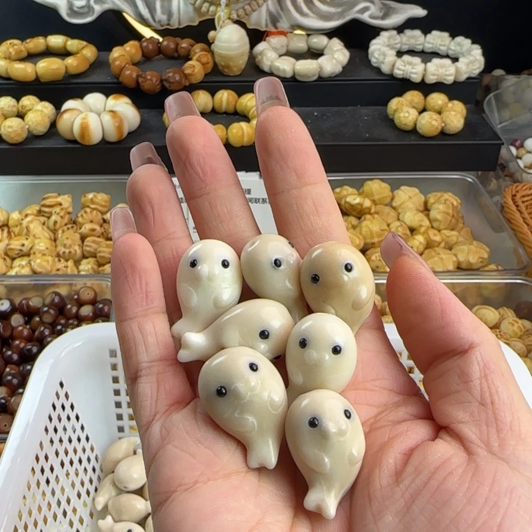 吊坠菩提根/象牙果微瑕牙果海豹5颗