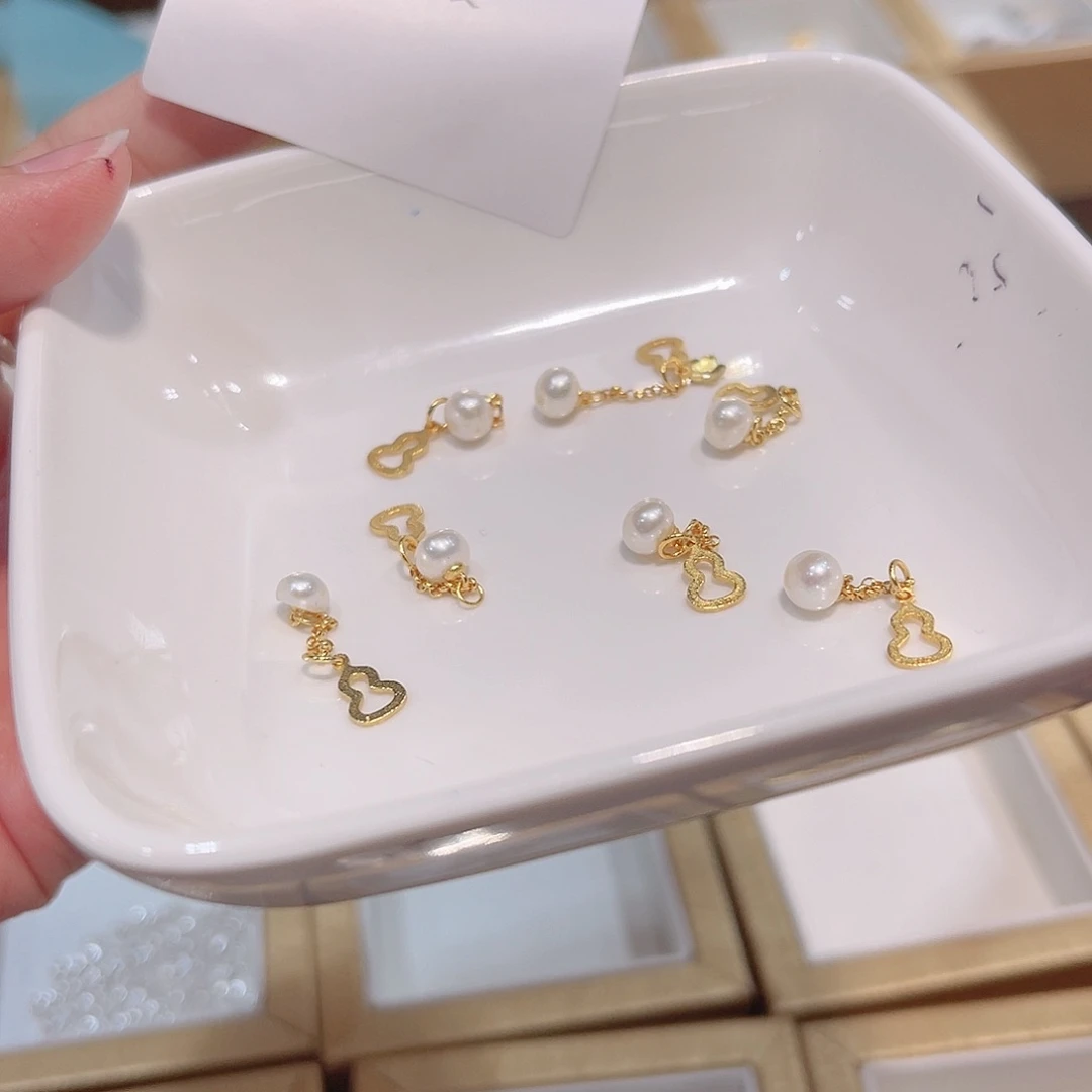 水晶珠宝半成品银S925镀金镶嵌127 。