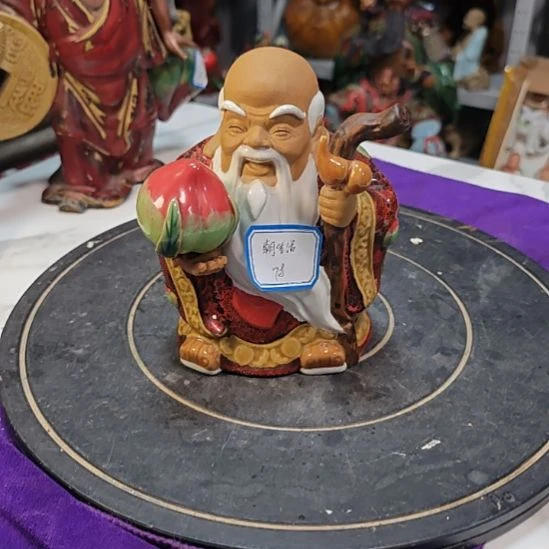 朝***展石湾窑公仔寿星公有瑕疵