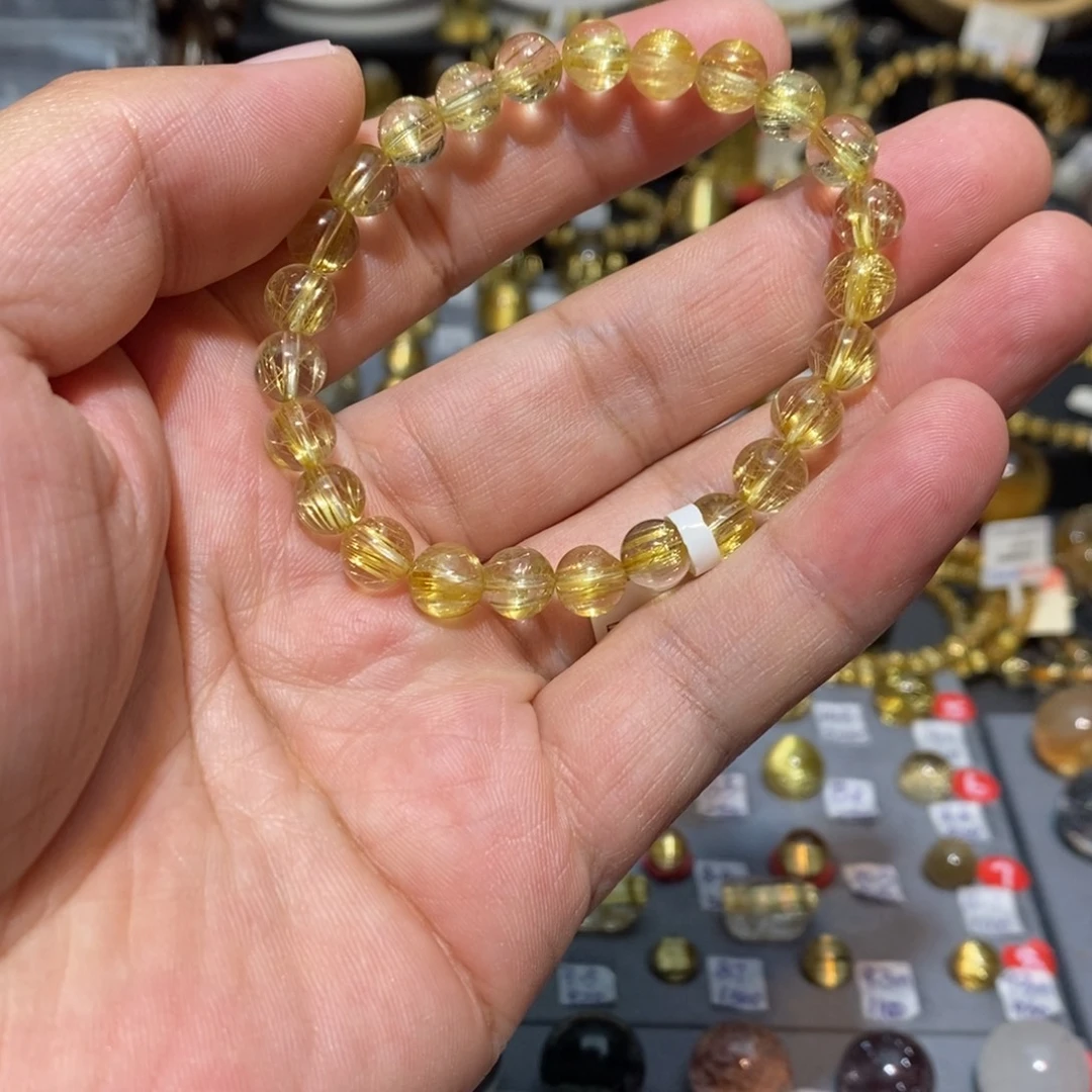 未镶嵌手链水晶钛晶单圈7➕