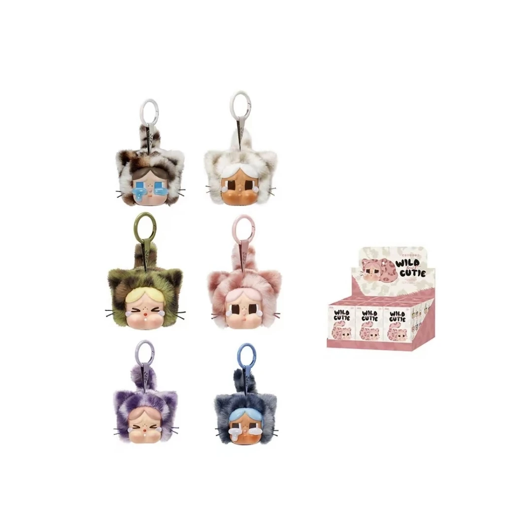 哭娃豹豹猫猫系列搪胶毛绒挂件 潮流可爱挂件 盲盒类 不包官瑕