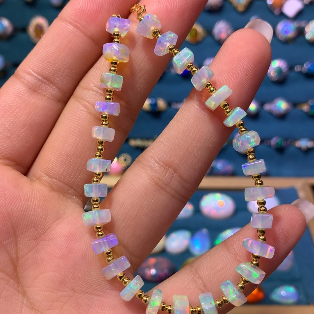 欧泊银S925镶嵌手链款