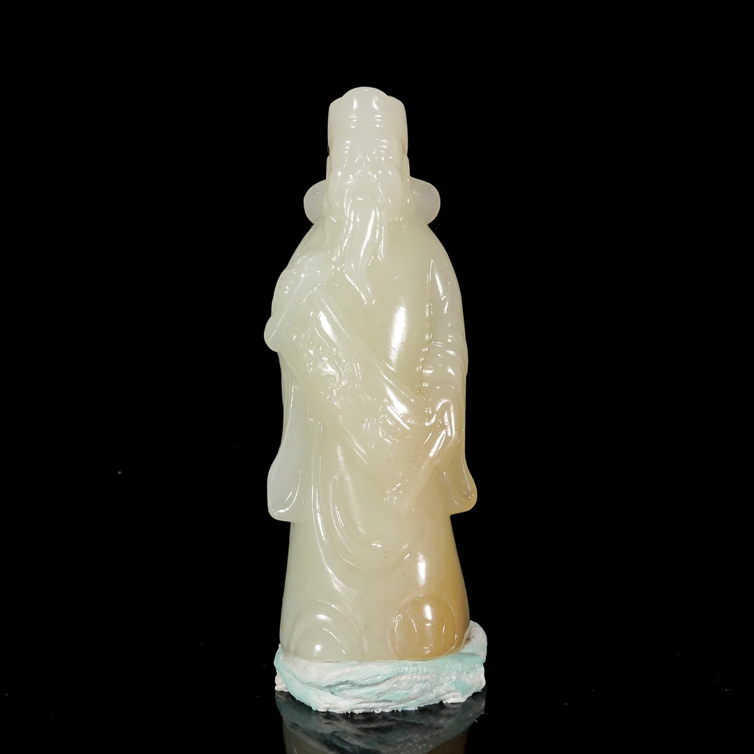 LOT.014和田玉雕财神吊坠/X3432