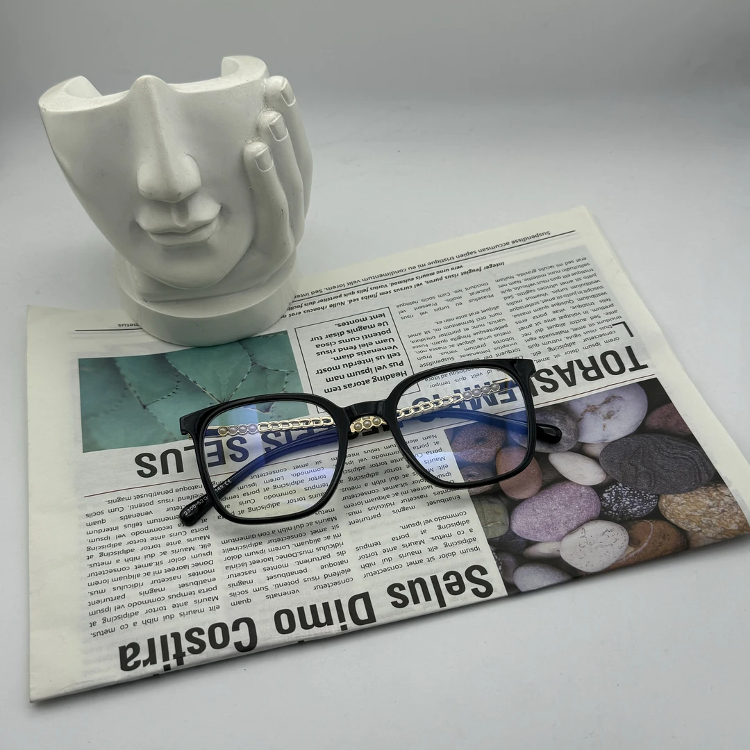 【3074】珍珠镶嵌平光镜复古显脸小韩系百搭时尚可配度数