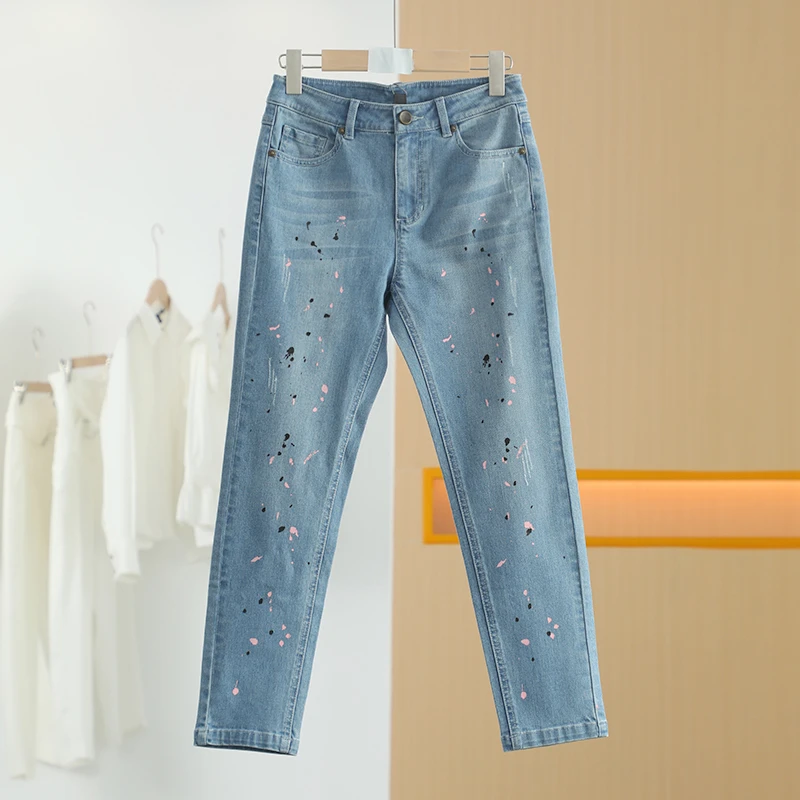 【半价q仓-唐长老自营】货号4892女装春秋新款时尚百搭牛仔裤M