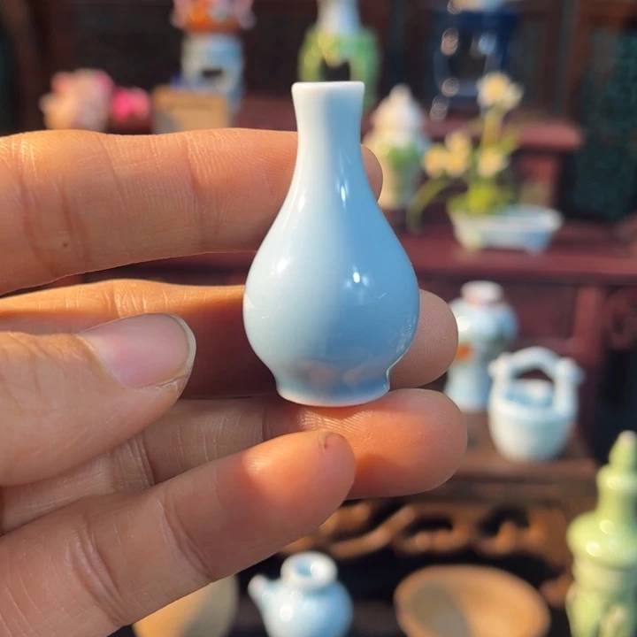 摆件微陶老王迷你花瓶