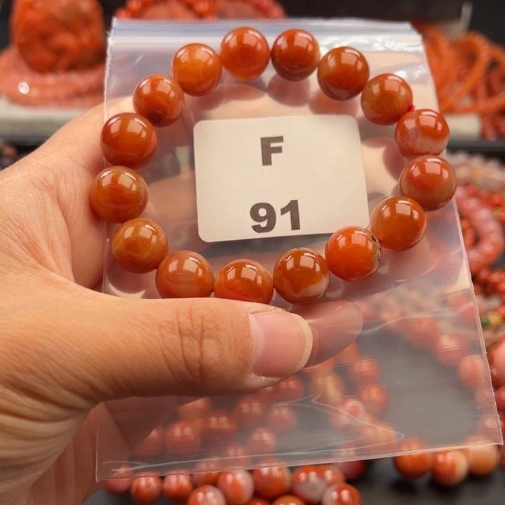 南红玛瑙未镶嵌多样性发货默认微瑕称重12mm