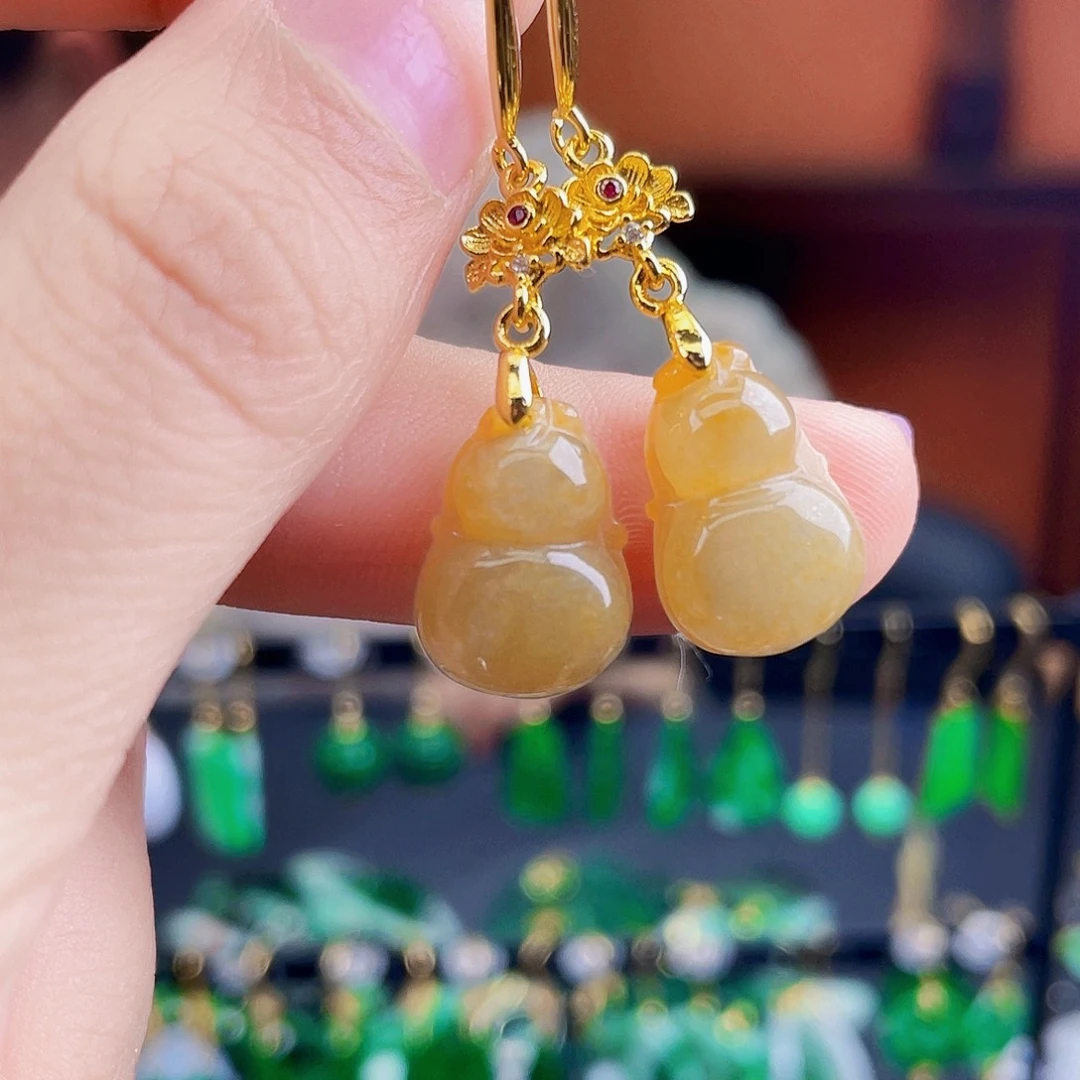 翡翠未镶嵌耳饰饰品