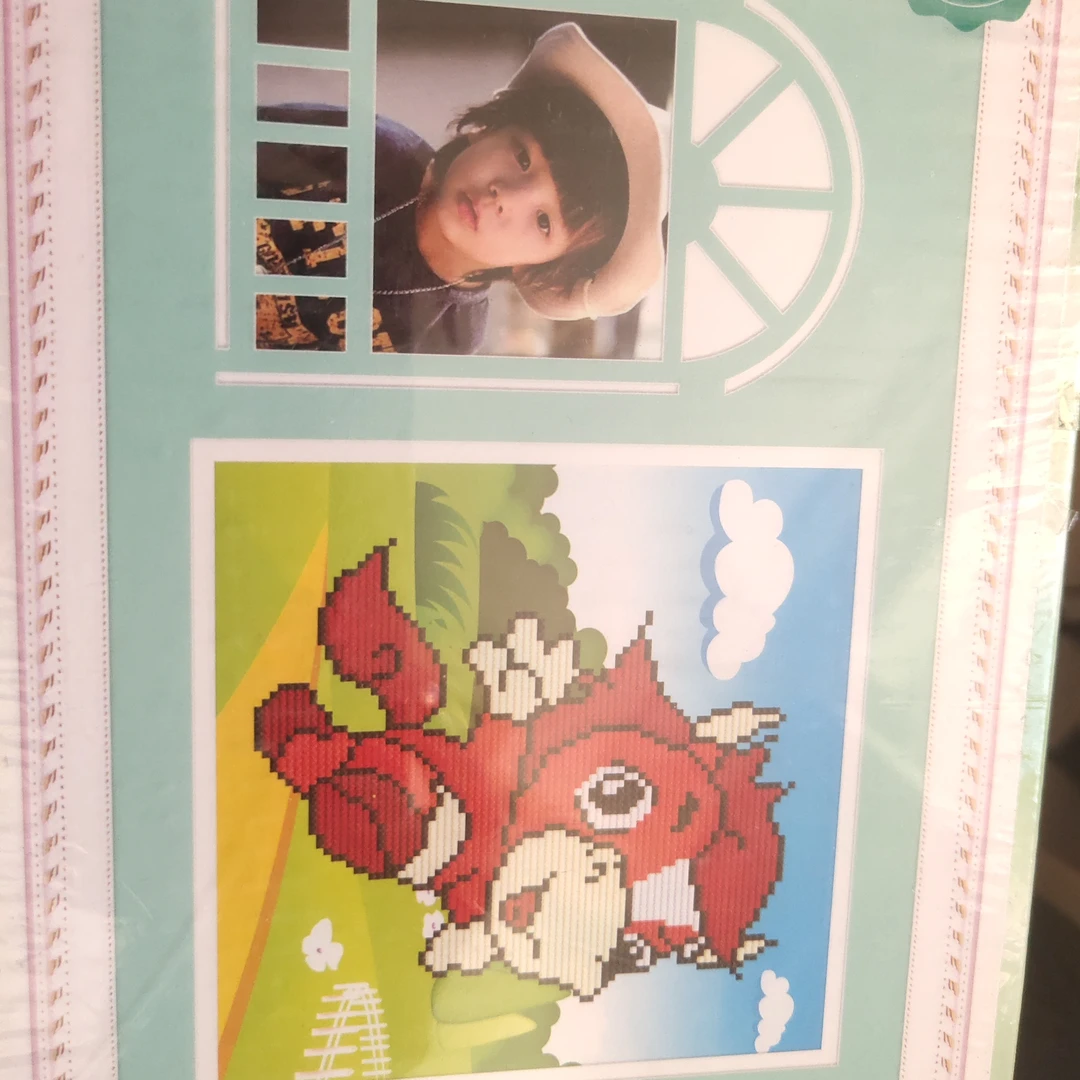 十二生肖画满钻手工diy卡通动物小幅点贴砖石绣装饰画