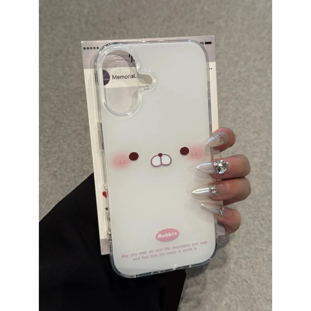 可爱兔丸小表情适用苹果16/15pro手机壳苹果13华为vivo小米14oppo