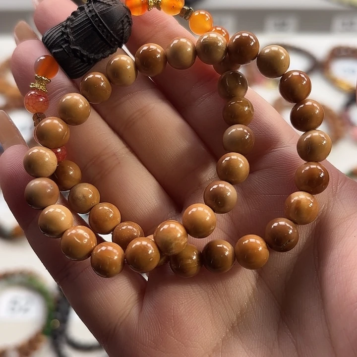 菩提根/象牙果吊坠黄色