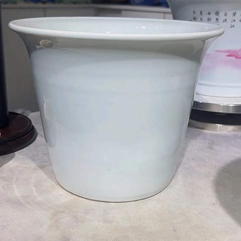 摆件我**妮厂货白胎陶瓷