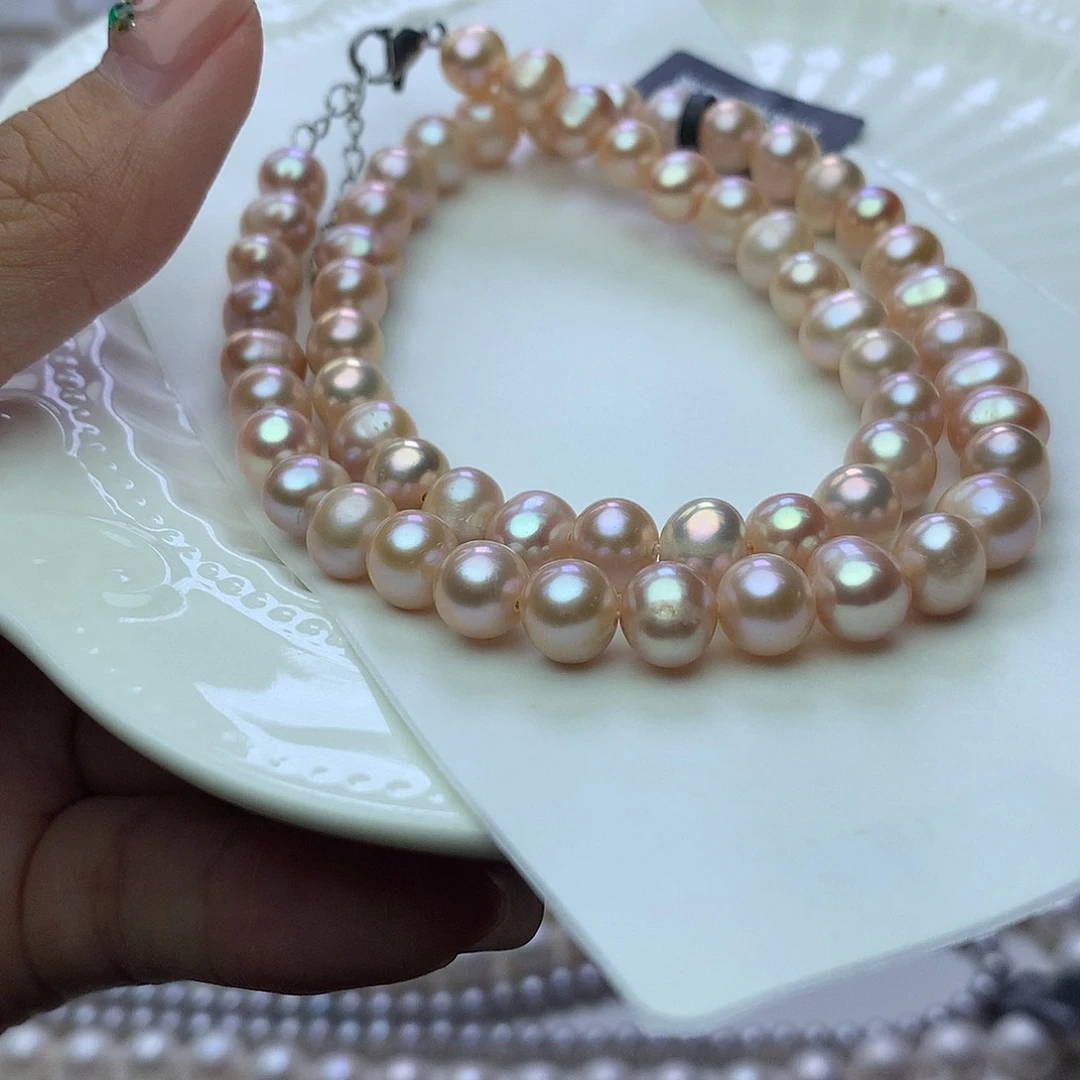 未镶嵌淡水珍珠7-8t18项链