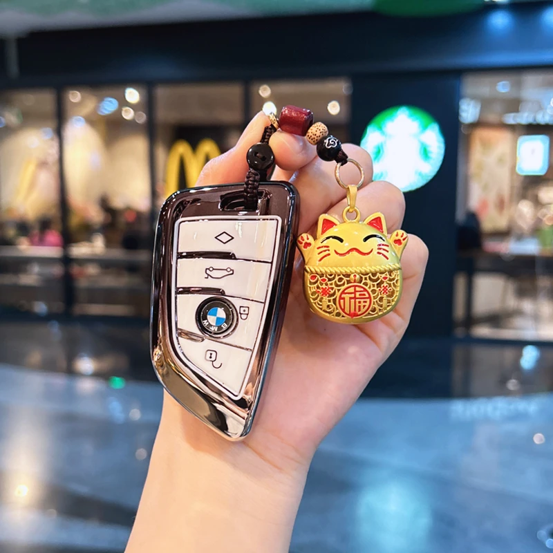 适用宝马新3系钥匙套5系1系525包x1x2x3x4x5高档530车320li扣壳女