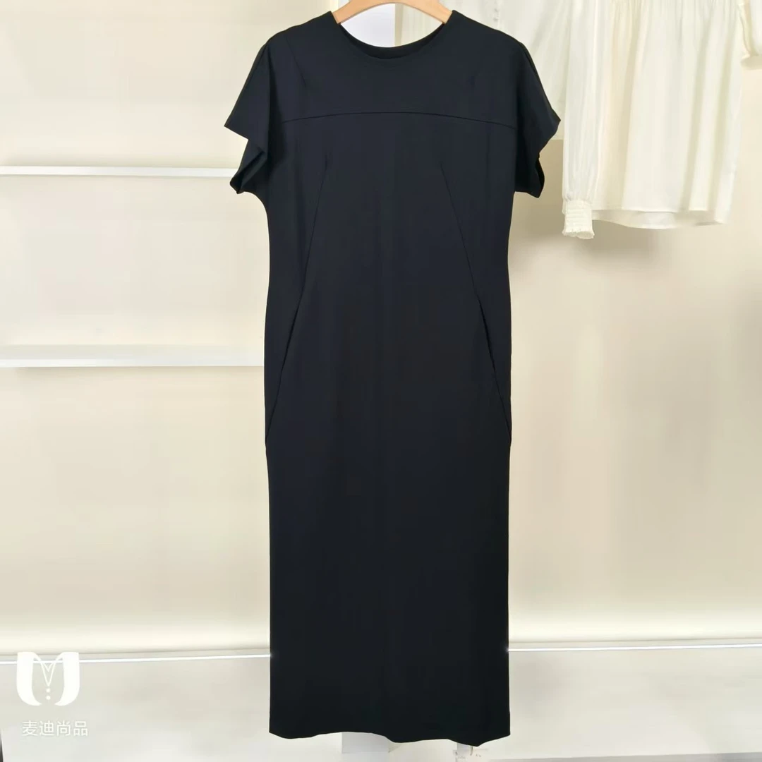 一路童行【崔】3071701 夏季简约修身短袖连衣裙品牌撤柜女装折扣