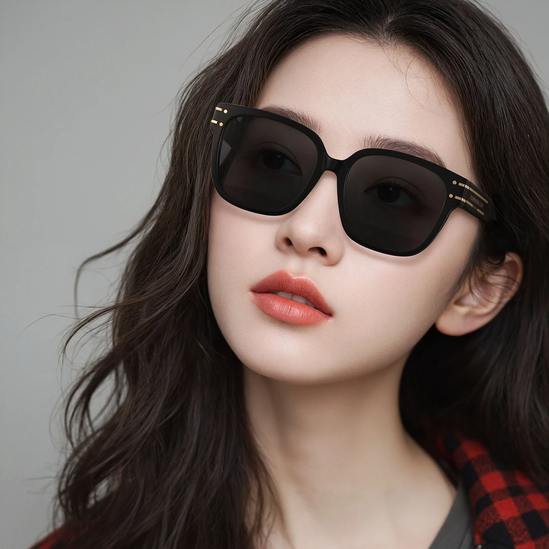 VVS眼镜墨镜太阳镜爆款韩版黑框时尚明星款个性logo创意简约V002