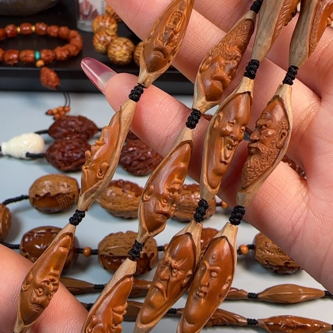 橄榄核手串/手链尺寸0.8水晶核柳叶十八罗汉脖挂