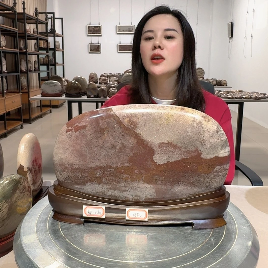 23×15×3 长江画面石摆件