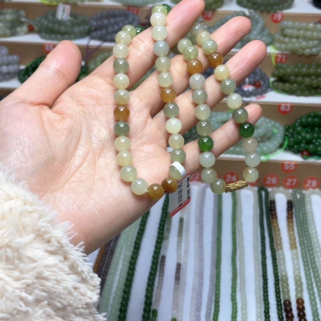 和田玉未镶嵌颈饰8mm