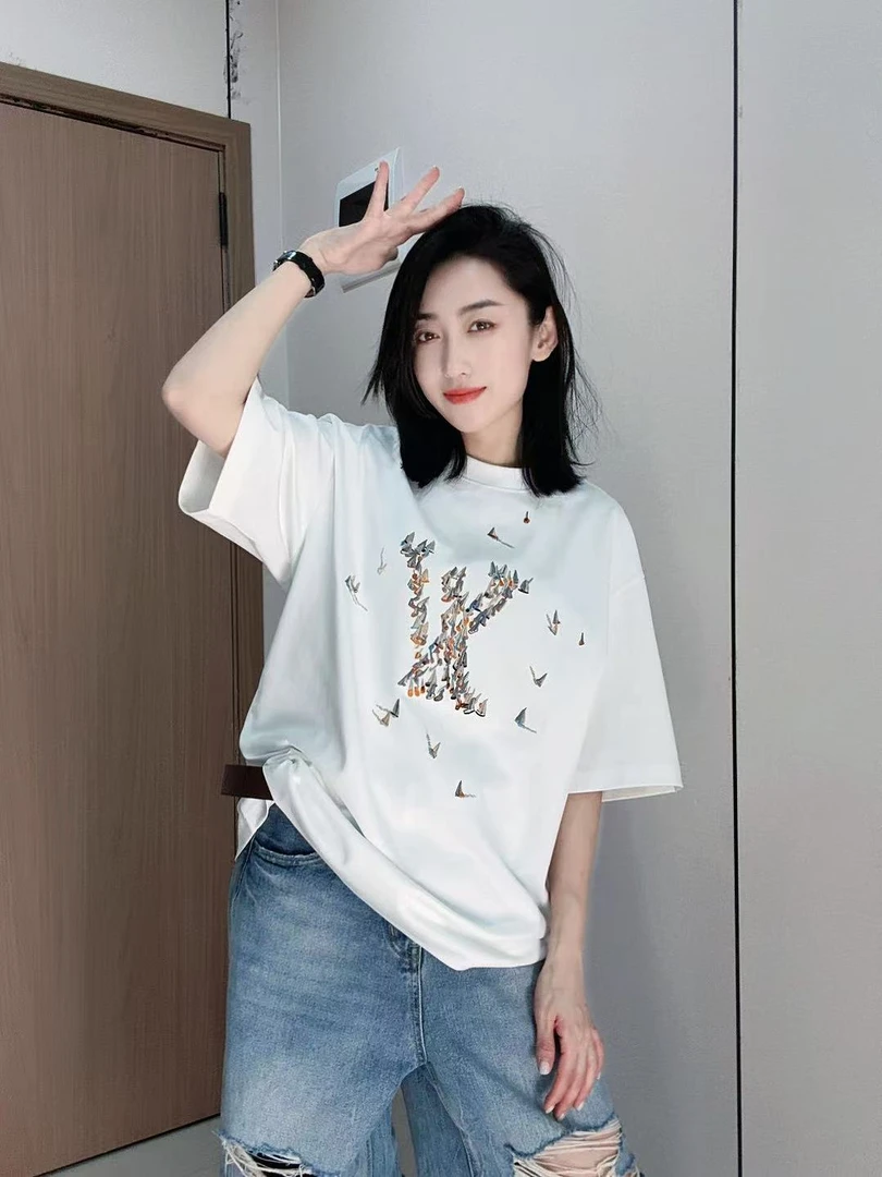 【LIN木木专属】2025夏季宽松时尚潮流百搭休闲简约T恤8029