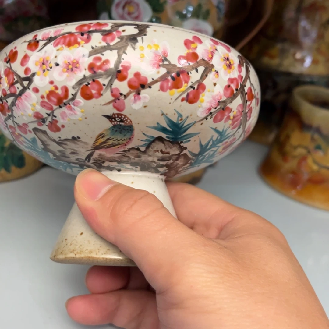 柴烧手工手绘陶瓷