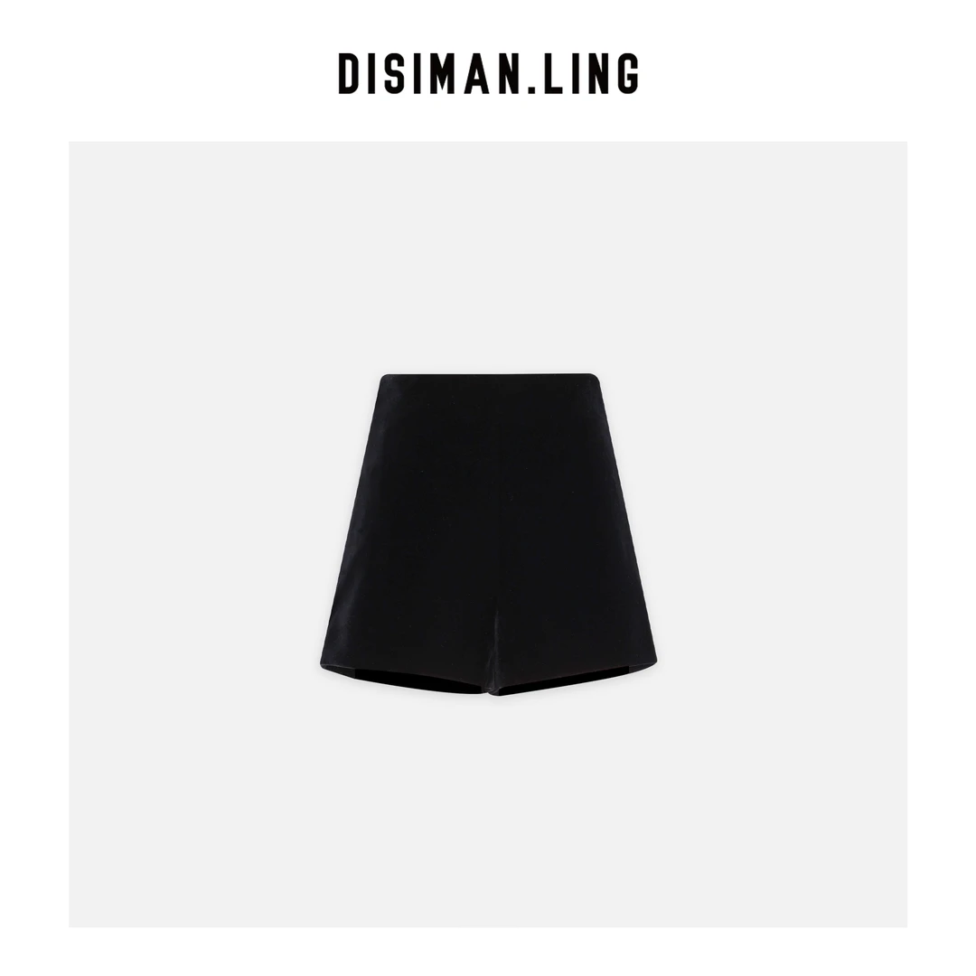 迪丝嫚苓黑色短裤显瘦修身时尚休闲百搭小众优雅感舒适原创风设计