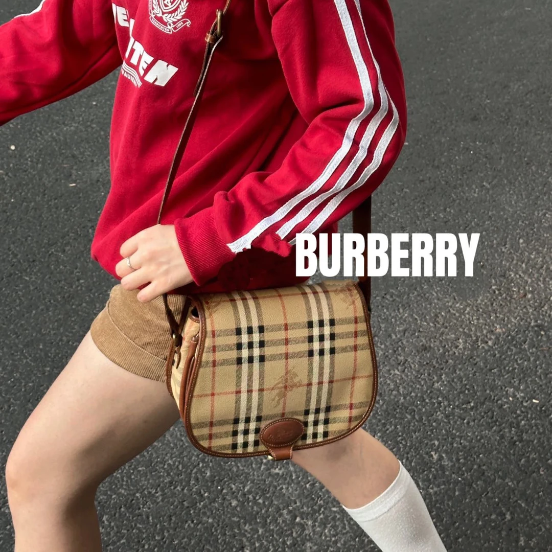 修复品619105/BURBERRY/博柏利英伦格马鞍包