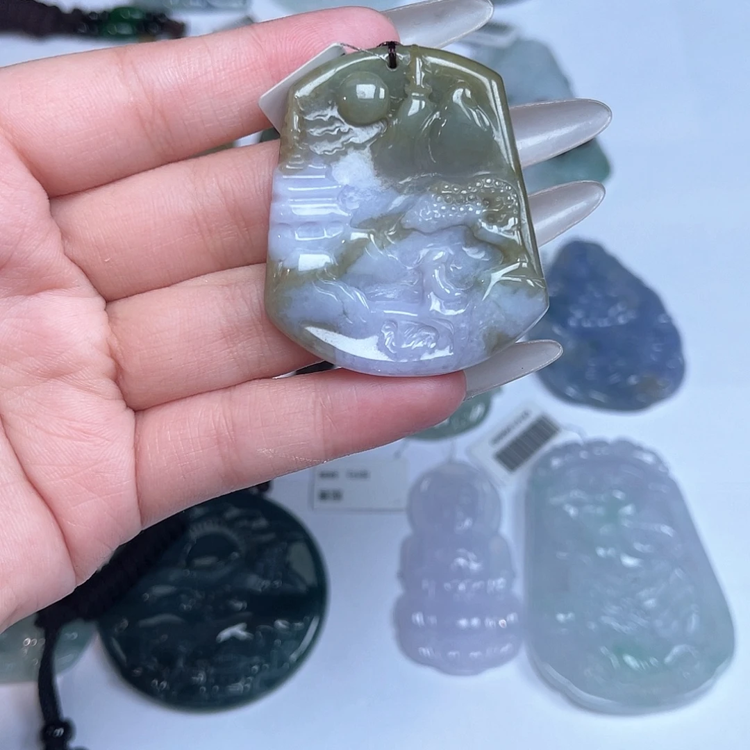 颈饰未镶嵌翡翠天然翡翠