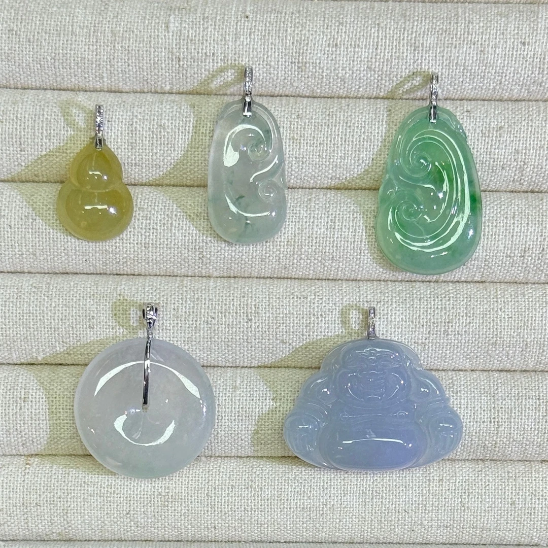 翡翠吊坠1件-18K金-多样性发货只发一件-QB31-BK|CXQ21